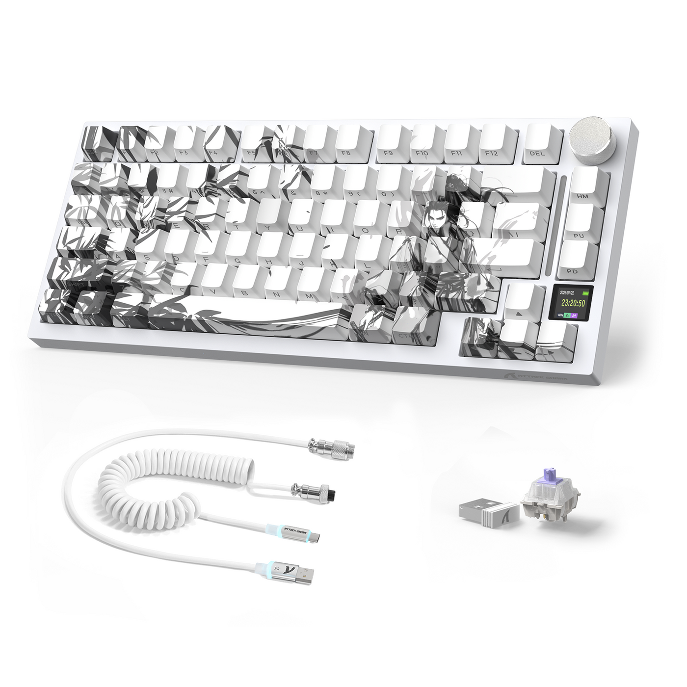 Hero image introducing the difference between wireless keyboard use, charging, and wired USB connection.