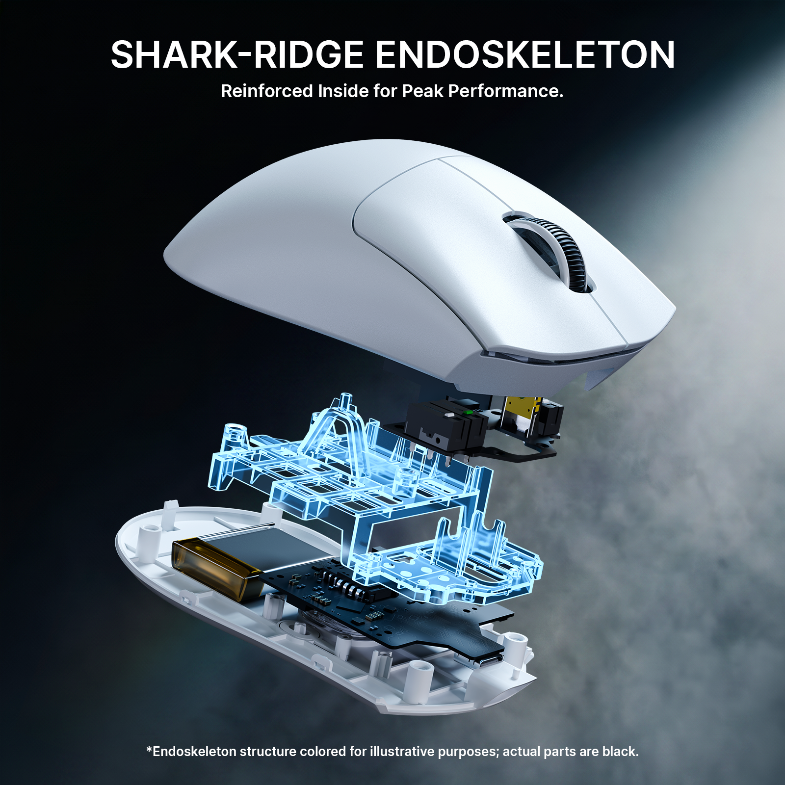 Souris de jeu ergonomique sans fil ultra-légère ATTACK SHARK V8