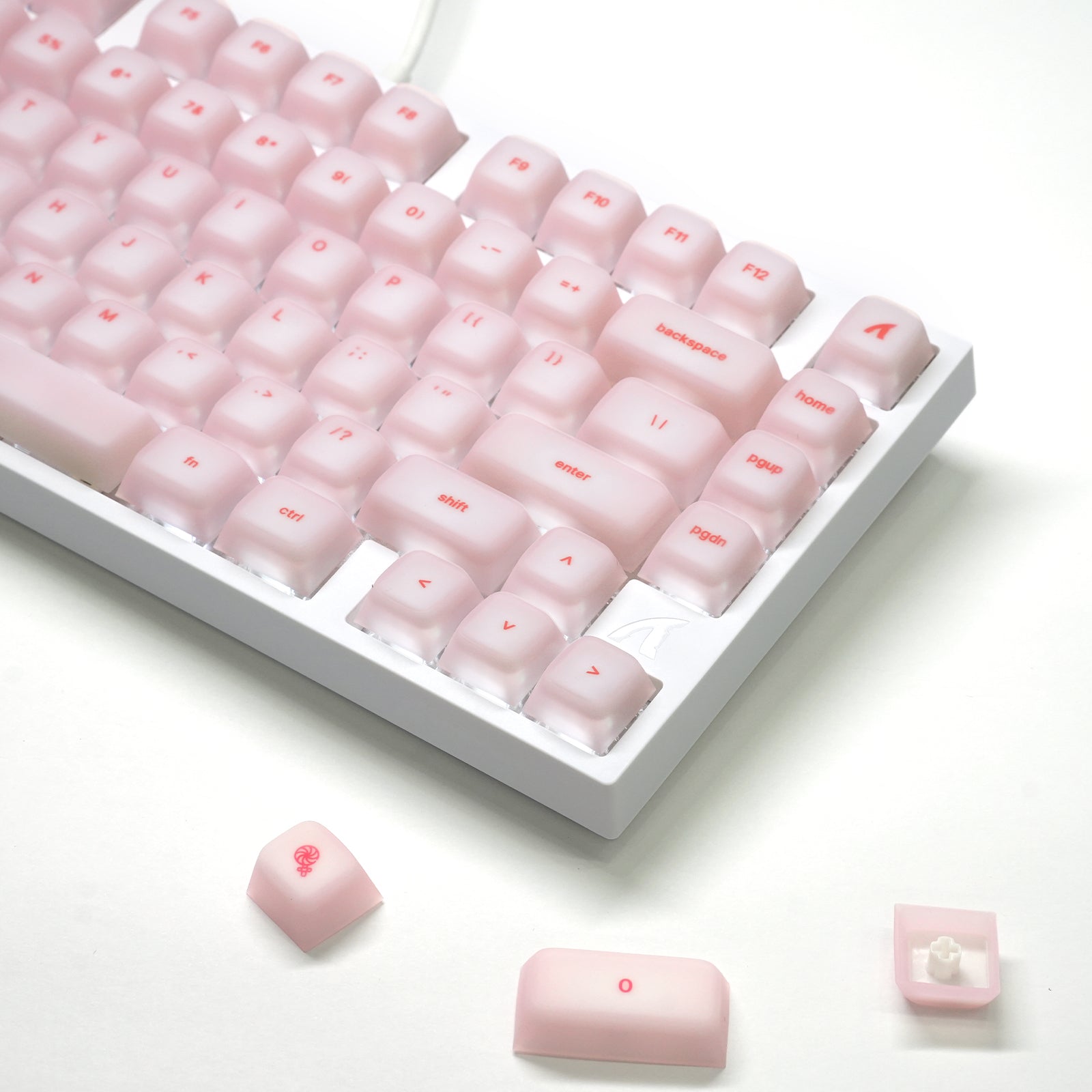 ATTACK SHARK SK01 Ensemble de 113 touches avec capuchons en silicone, profil Cherry, ANSI, rose