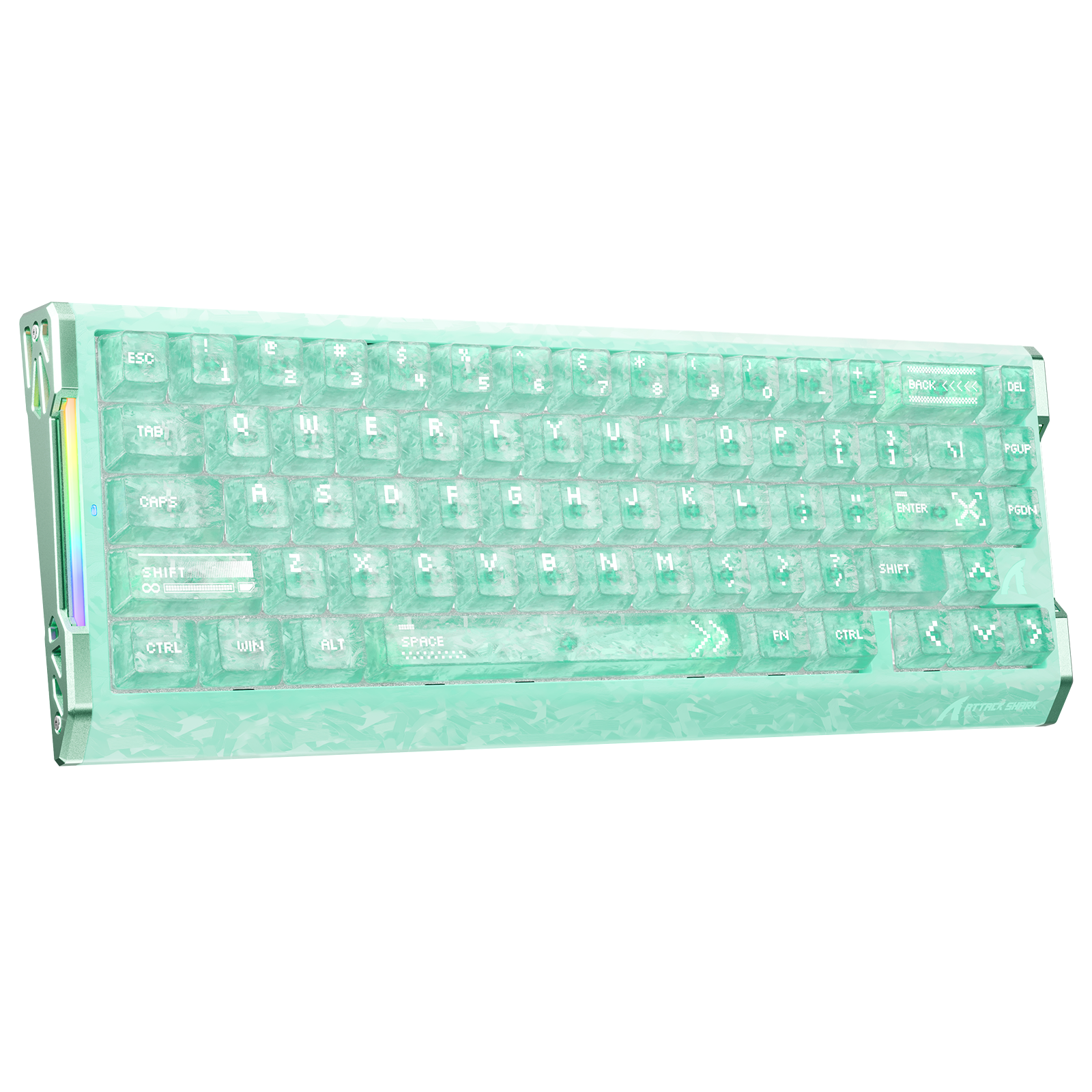 Clavier ATTACK SHARK R68 HE en fibre de carbone avec interrupteurs magnétiques à déclenchement rapide