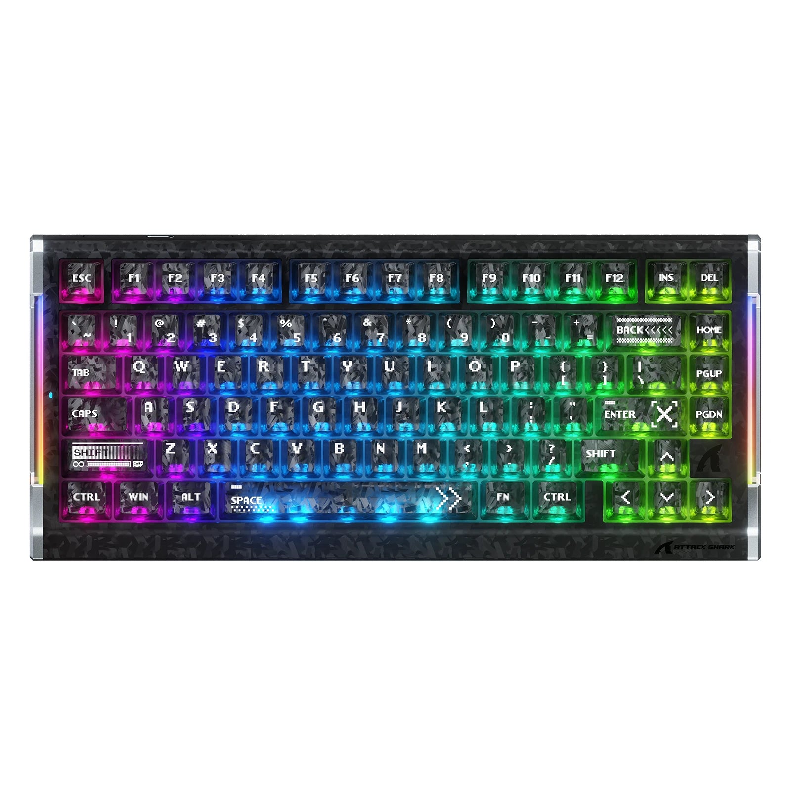 Clavier ATTACK SHARK R86 HE en fibre de carbone à déclenchement rapide et interrupteurs magnétiques
