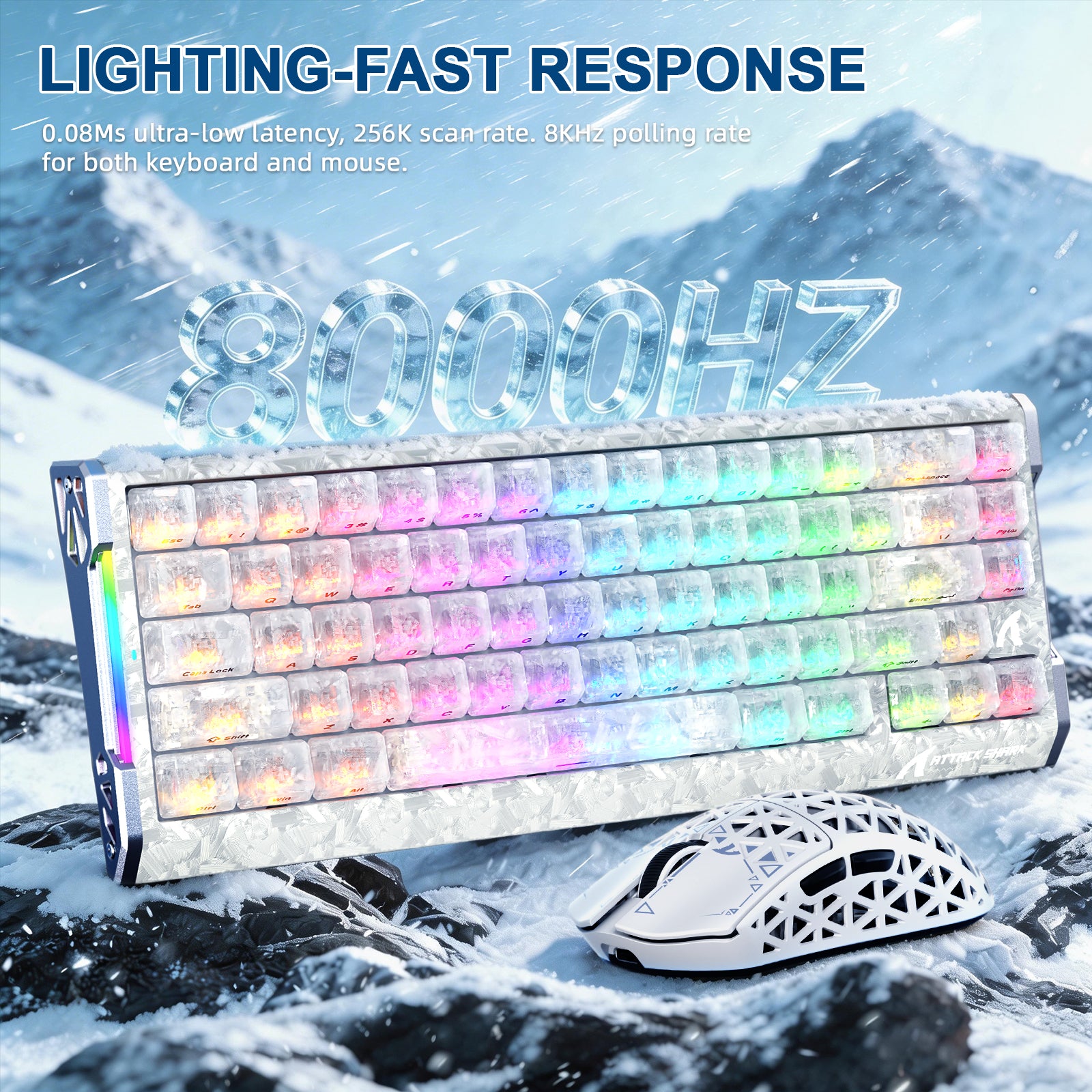 Pack gaming en fibre de carbone ATTACK SHARK R68 HE & R5 ULTRA