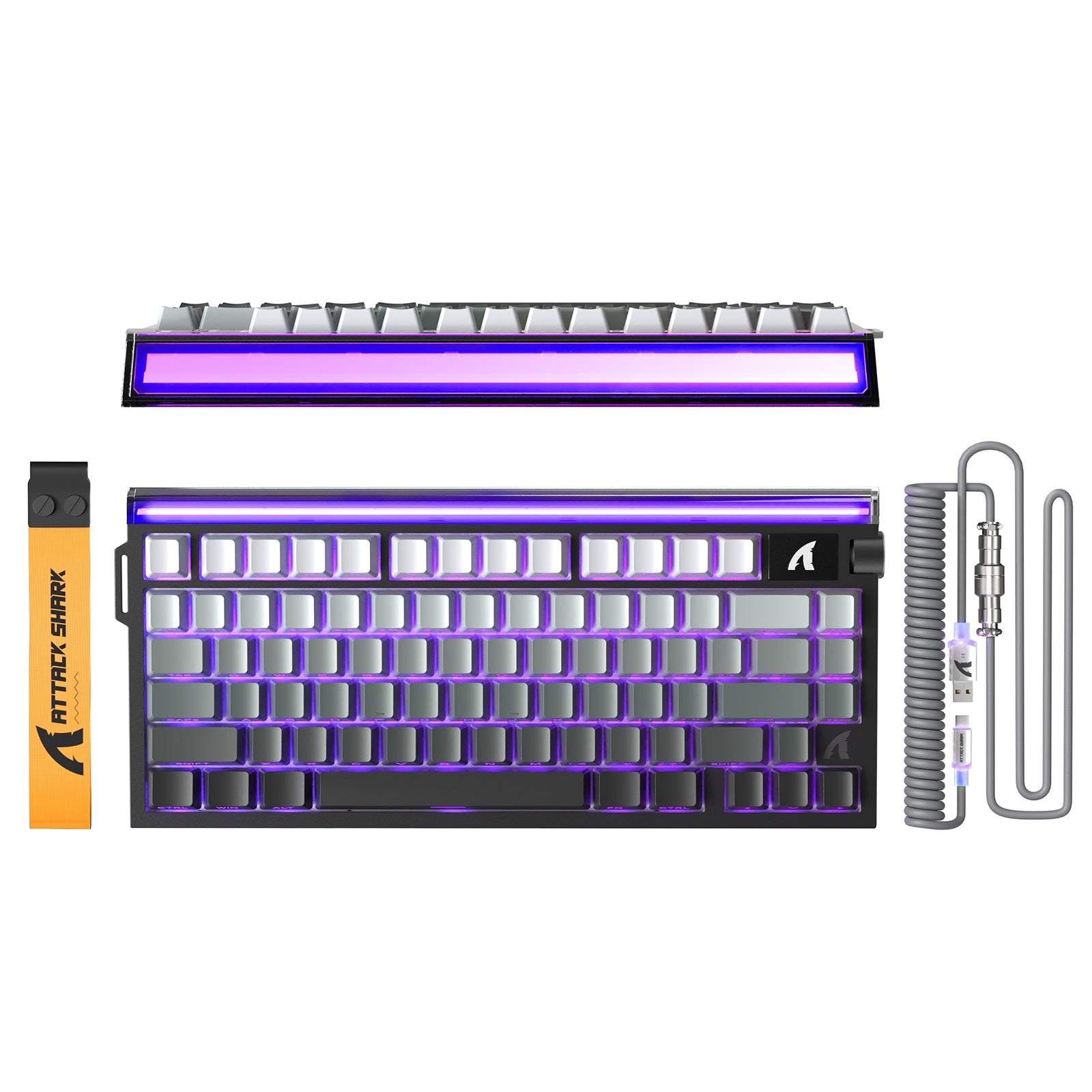 Clavier à déclenchement rapide ATTACK SHARK R85 HE avec câble LED C01ULTRA