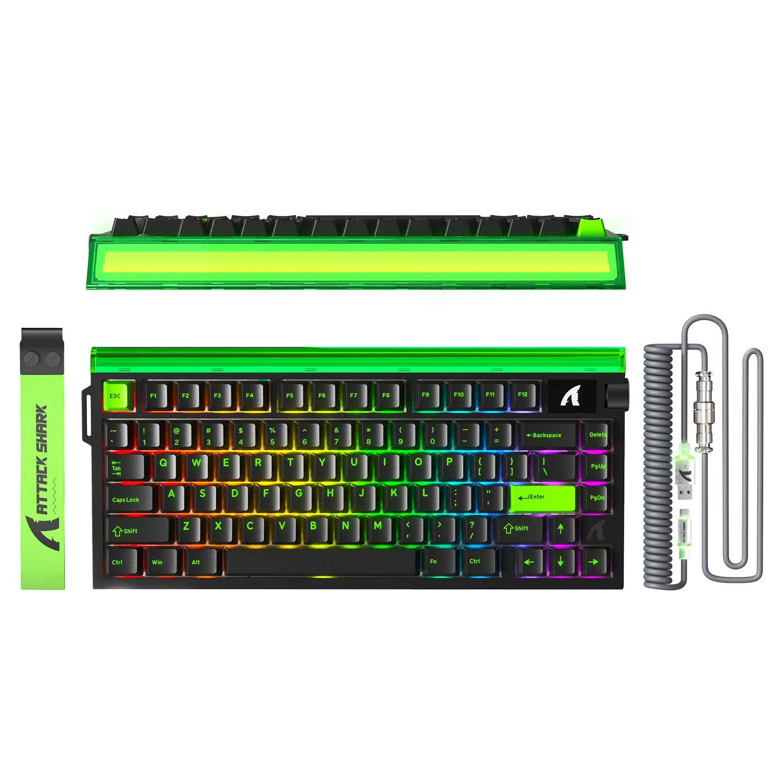 Clavier à déclenchement rapide ATTACK SHARK R85 HE avec câble LED C01ULTRA