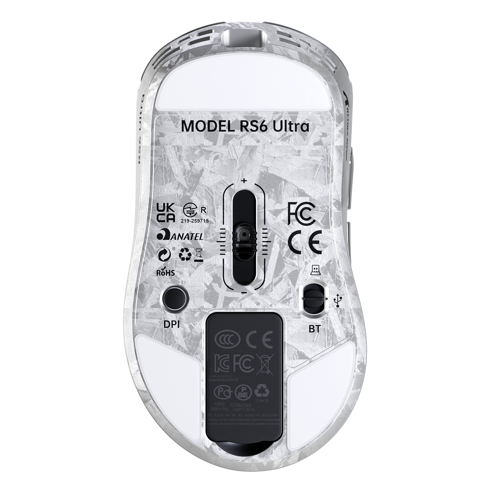 Souris de jeu sans fil ATTACK SHARK RS6 ULTRA en fibre de carbone PAW3955MAX