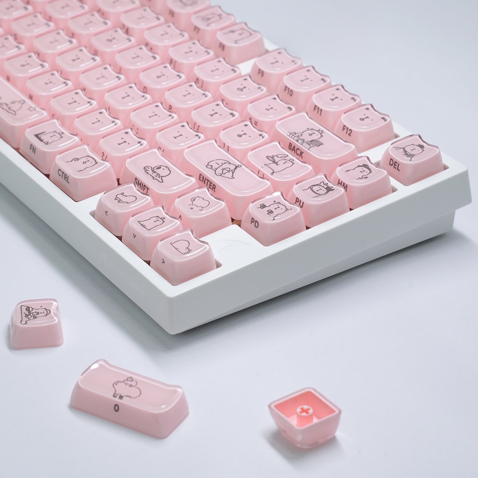 ATTACK SHARK SK05, 118/119 touches, touches en PBT, profil MOA, ANSI