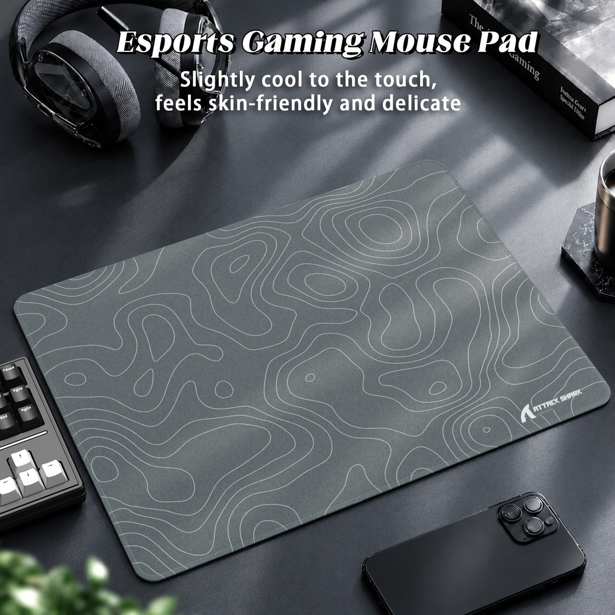 Tapis de souris gaming eSport ATTACK SHARK CM02SE (405x305x4 MM)