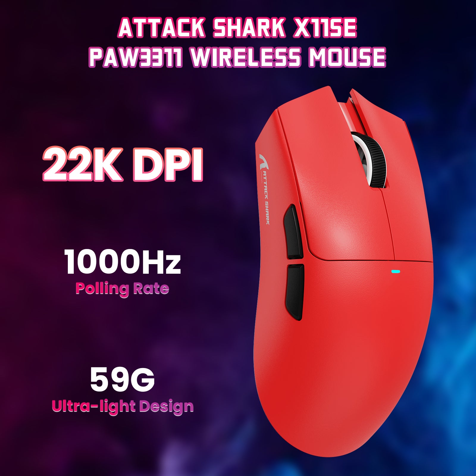 Souris de jeu sans fil ATTACK SHARK X11SE