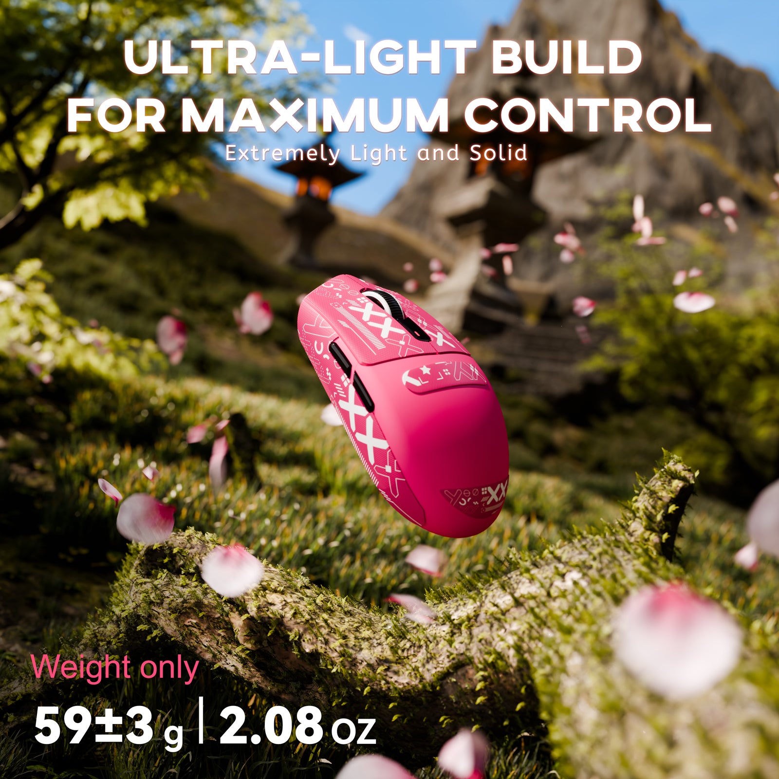 Souris de jeu sans fil tri-mode ATTACK SHARK G3 25 000 DPI ultra légère