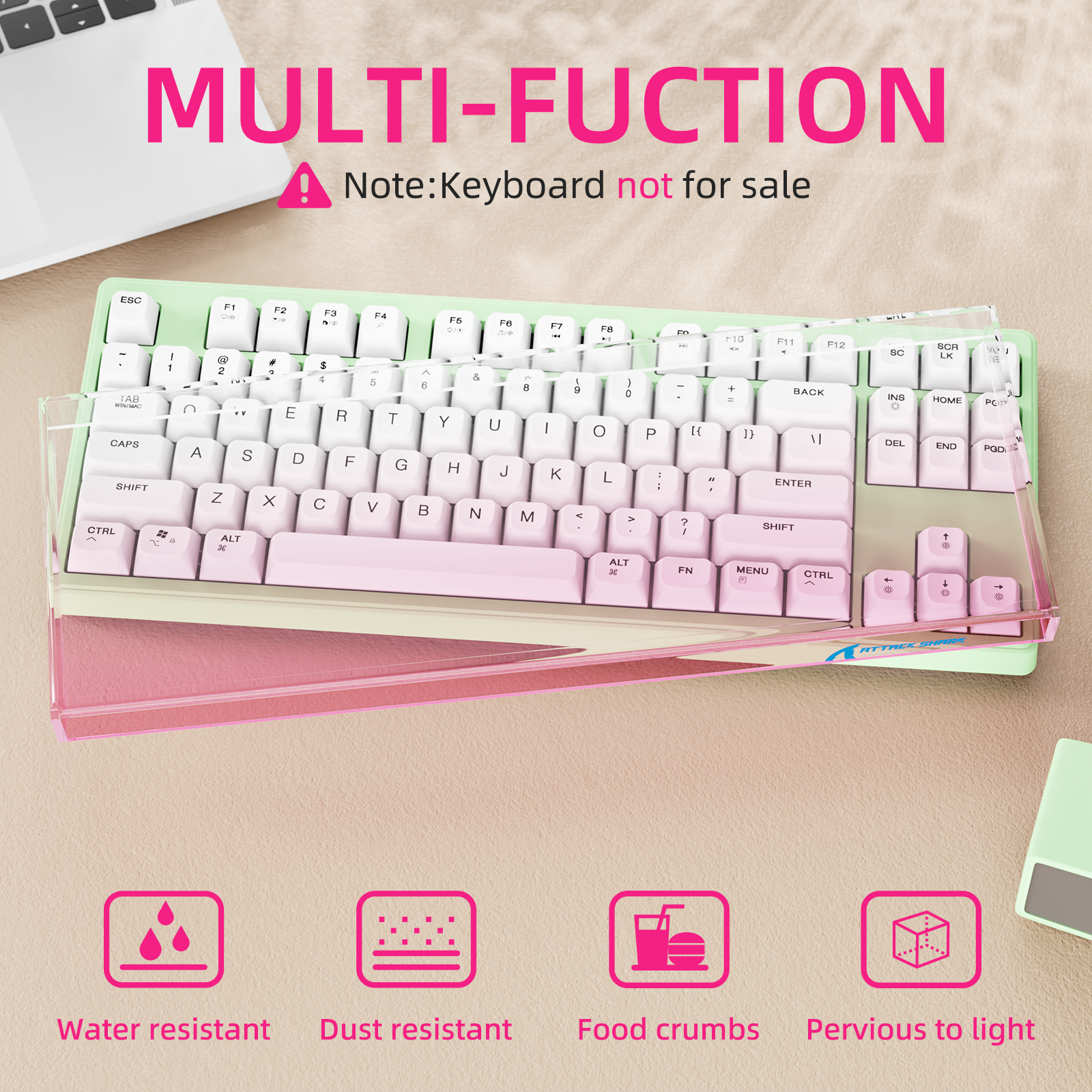 Housse anti-poussière pour clavier 87 touches ATTACK SHARK
