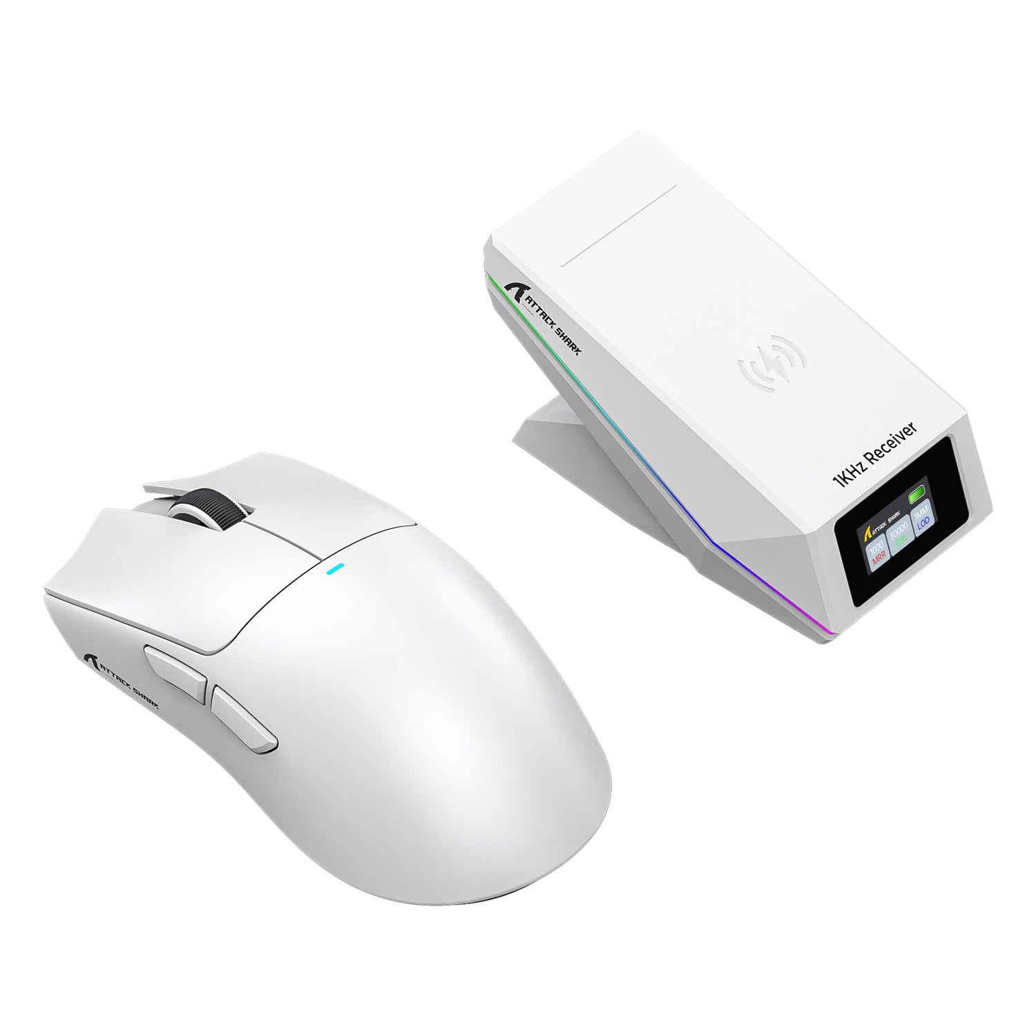 Souris de jeu sans fil ATTACK SHARK X11 PRO V2 avec écran TFT, station de charge et câble enroulé C06