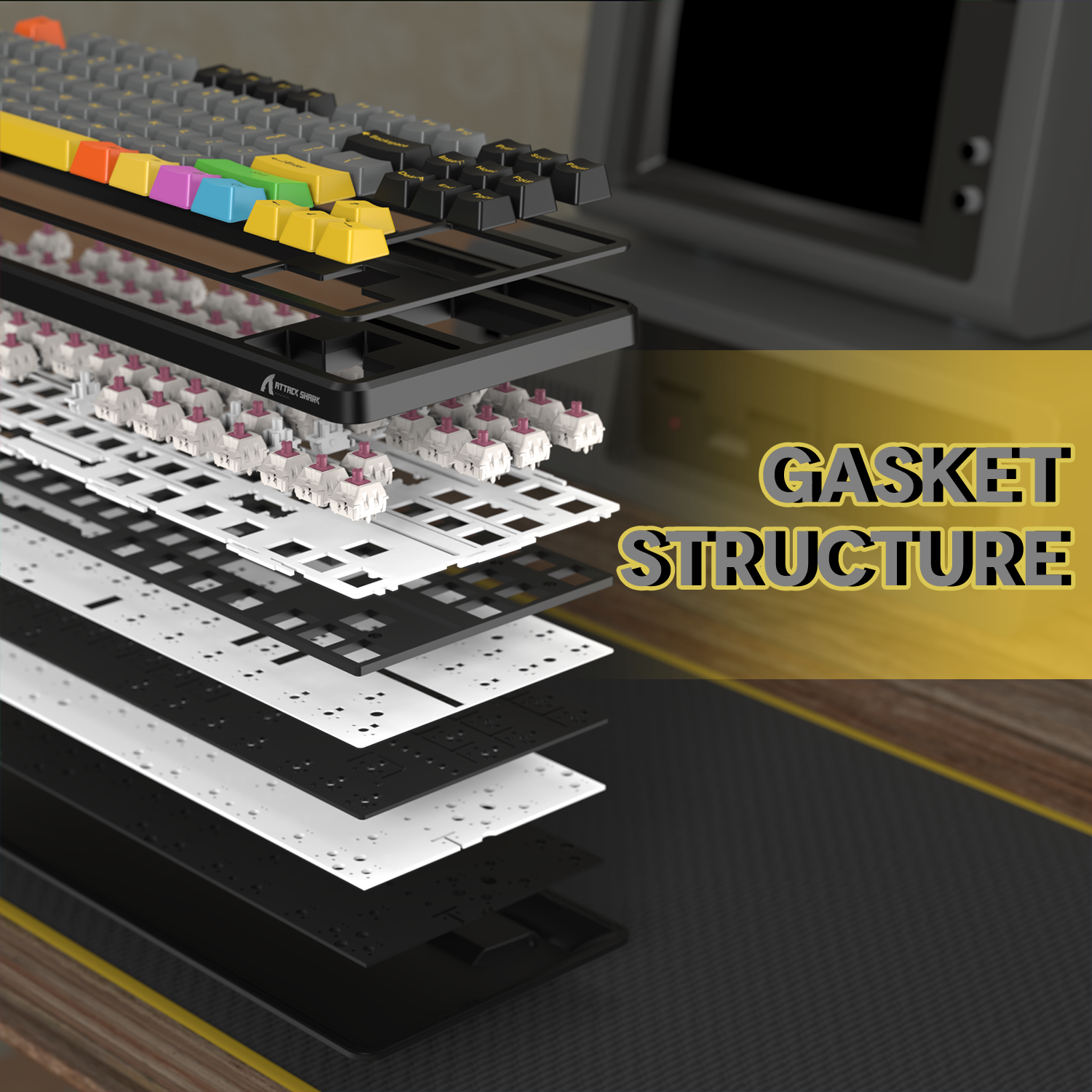 Clavier mécanique à joint tri-mode ATTACK SHARK X87