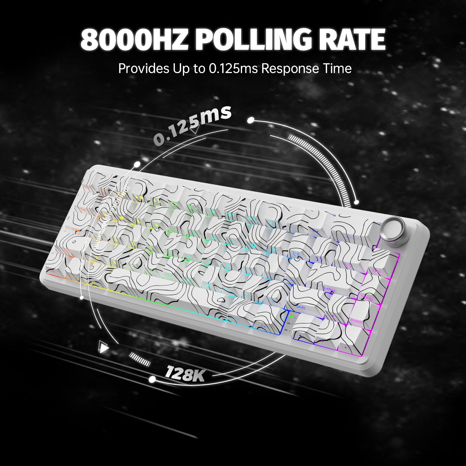 ATTACK SHARK X65PRO HE Clavier à déclenchement rapide sans fil avec switch magnétique