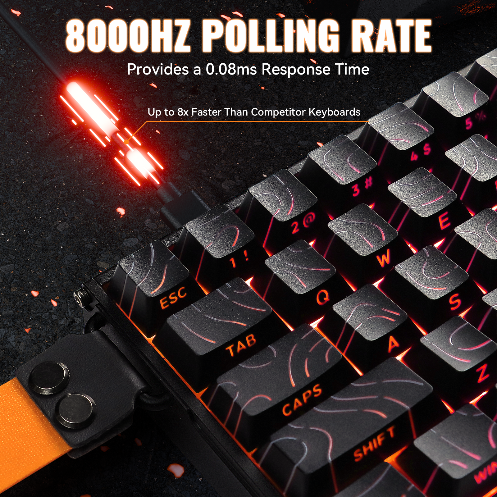 Clavier en aluminium à déclenchement rapide ATTACK SHARK X68MAX HE avec interrupteur magnétique
