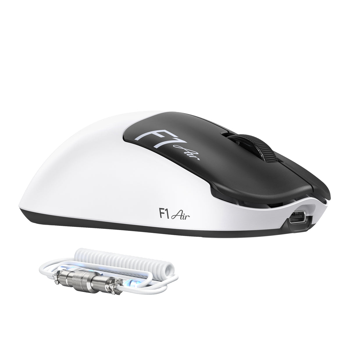 Souris gaming sans fil ATTACK SHARK F1 AIR 39g avec capteur PAW3955MAX et câble C06 Ultra