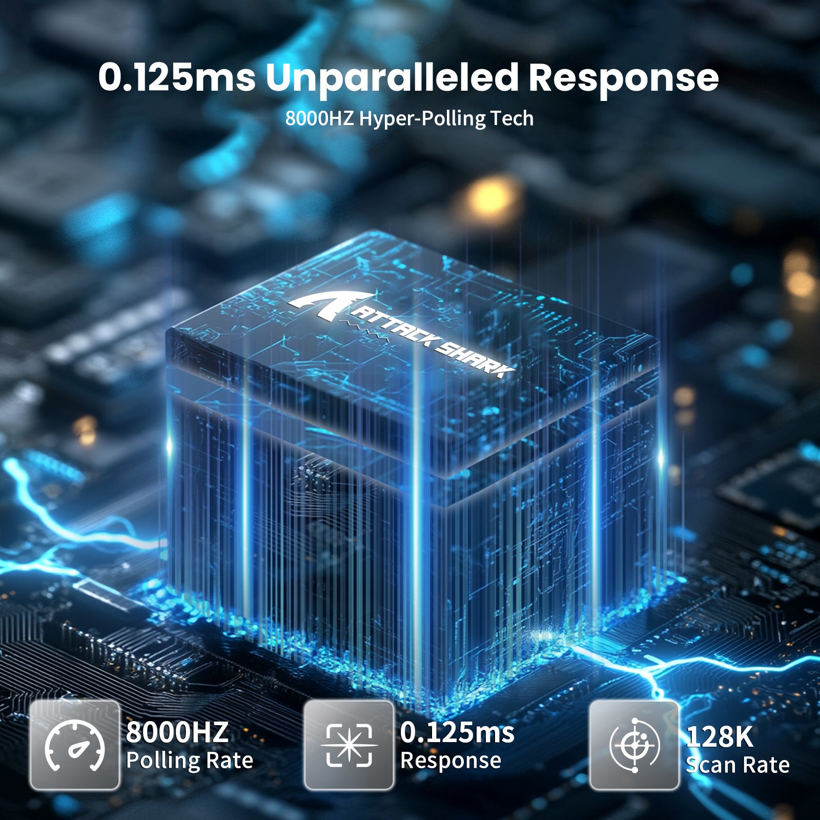 ATTACK SHARK X68 HE keyboard - 0.125ms Response time and 8000Hz Polling Rate