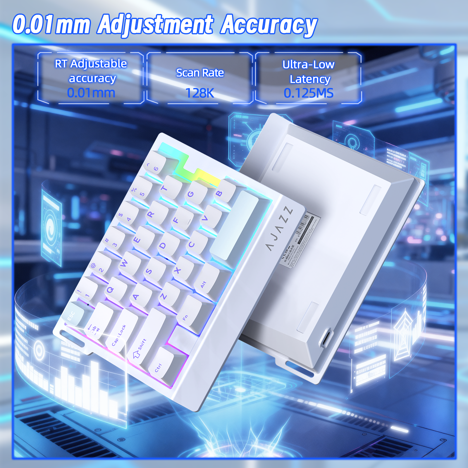 Clavier de jeu filaire à une main ATTACK SHARK X AJAZZ AK029