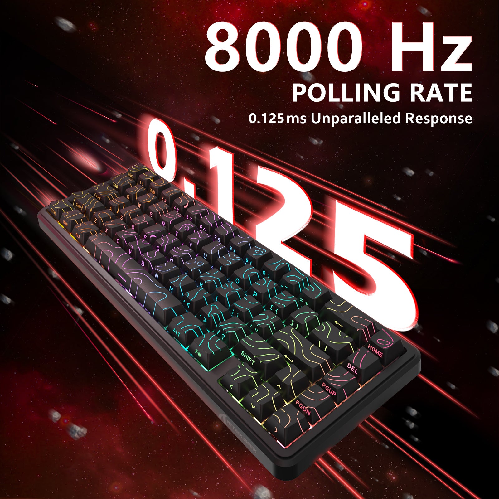 ATTACK SHARK X65 HE Clavier à déclenchement rapide avec switch magnétique