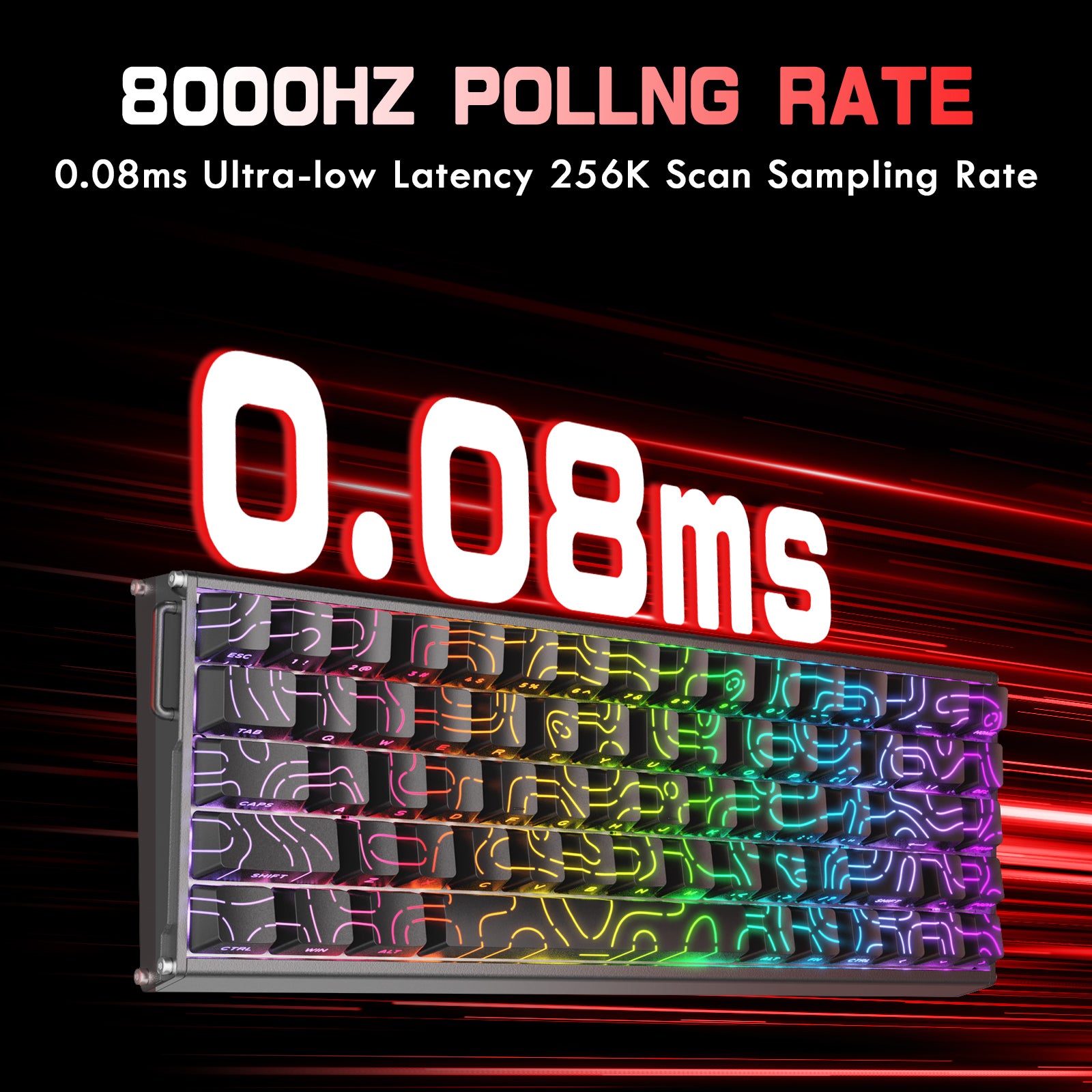 Clavier en aluminium CNC à déclenchement rapide ATTACK SHARK X68MAX HE avec interrupteur magnétique et câble enroulé RGB C01Ultra