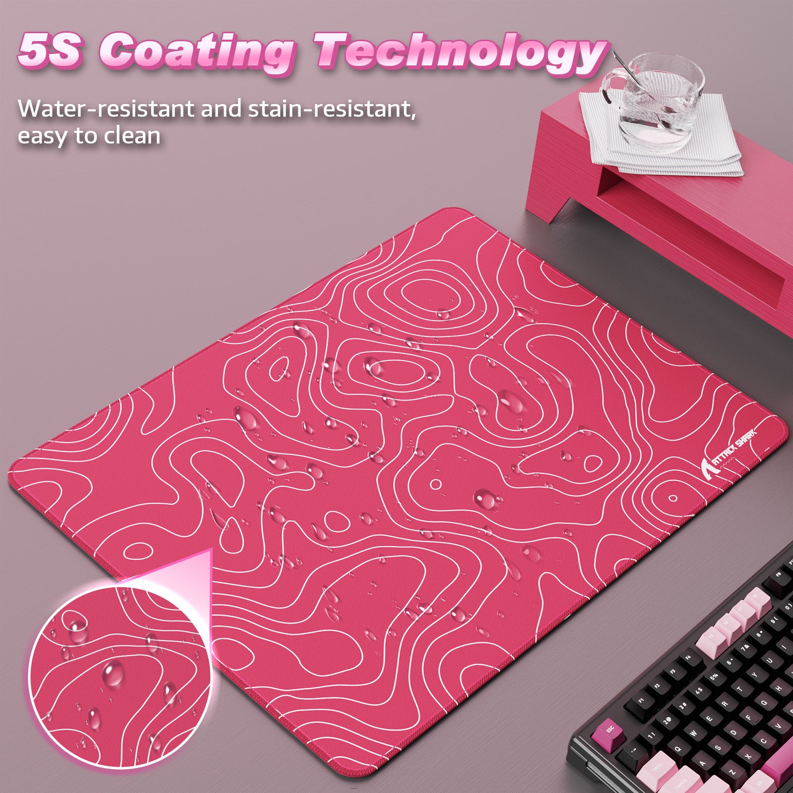 Tapis de Souris Gaming eSport ATTACK SHARK CM02SE (410x310x4 MM)