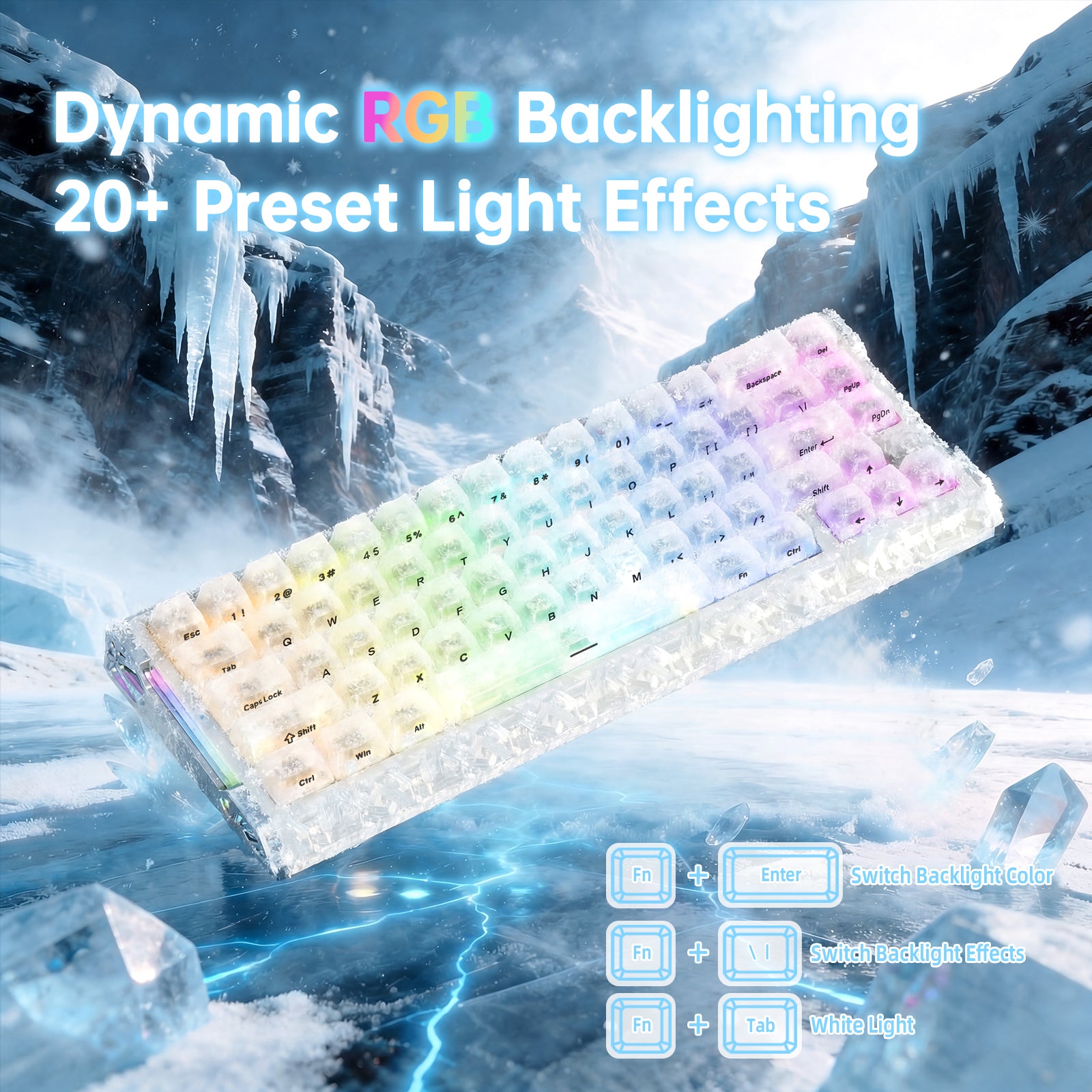 Clavier filaire à déclenchement rapide en fibre de carbone ATTACK SHARK R68 HE avec interrupteur magnétique et câble RGB en spirale C01 Ultra