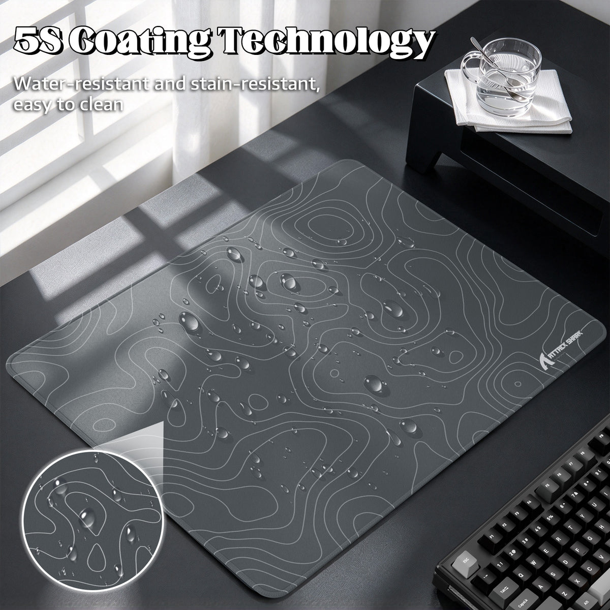 Tapis de souris gaming eSport ATTACK SHARK CM02SE (405x305x4 MM)
