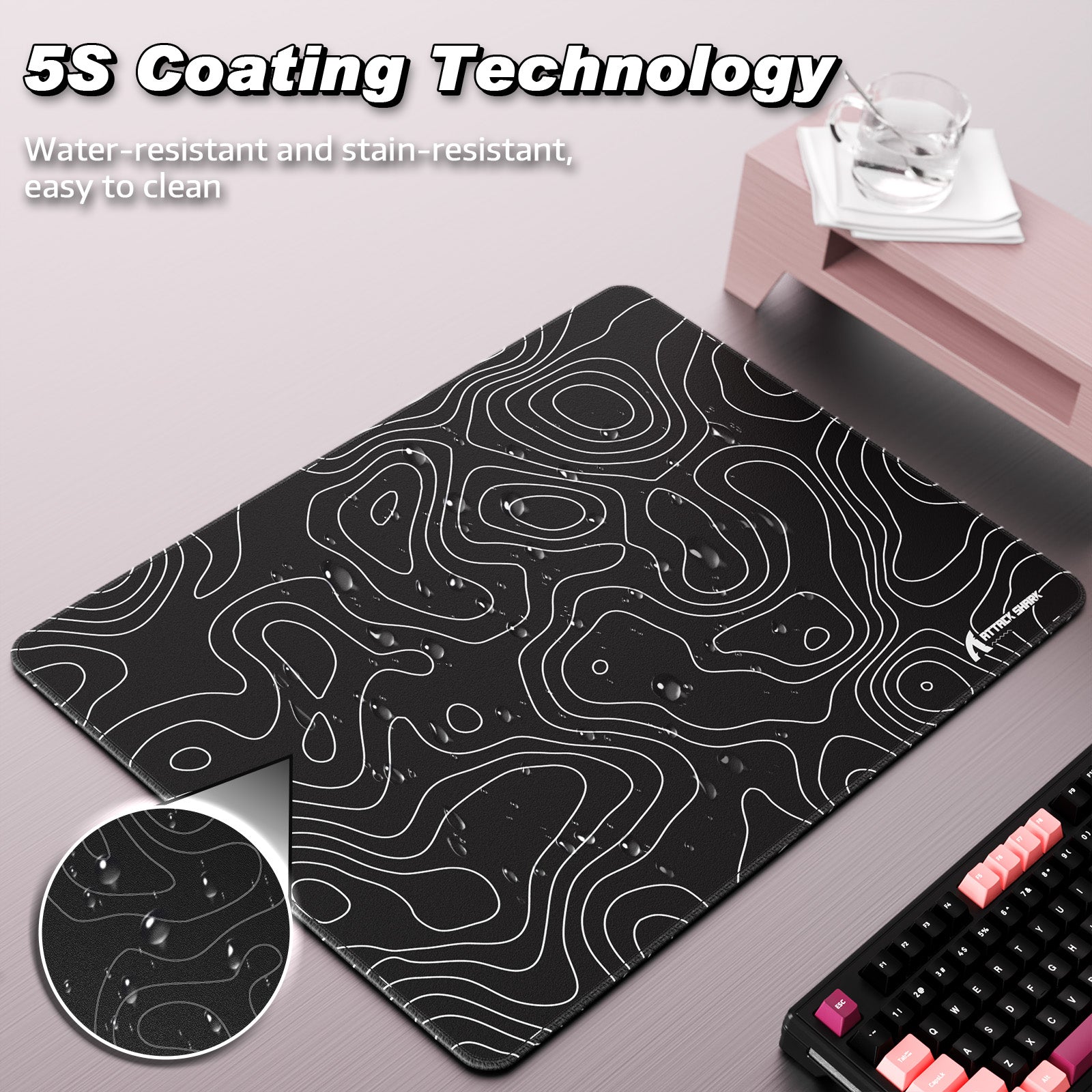 Tapis de Souris Gaming eSport ATTACK SHARK CM02SE (410x310x4 MM)