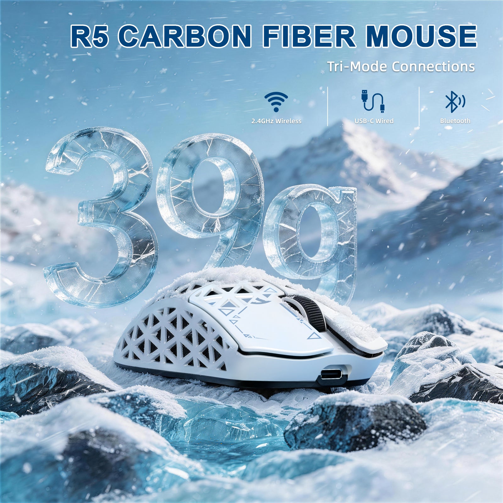Pack gaming en fibre de carbone ATTACK SHARK R68 HE & R5 ULTRA