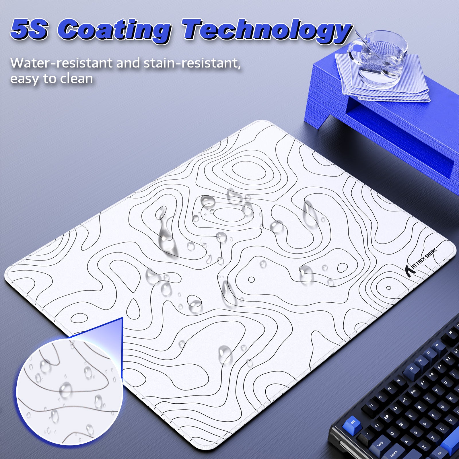 Tapis de Souris Gaming eSport ATTACK SHARK CM02SE (410x310x4 MM)