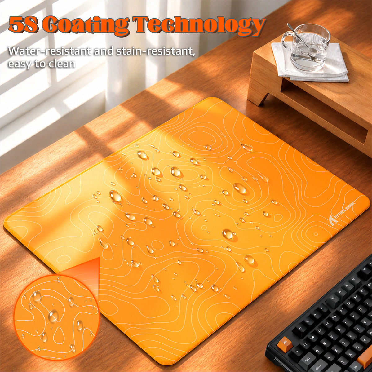 Tapis de souris gaming eSport ATTACK SHARK CM02SE (405x305x4 MM)