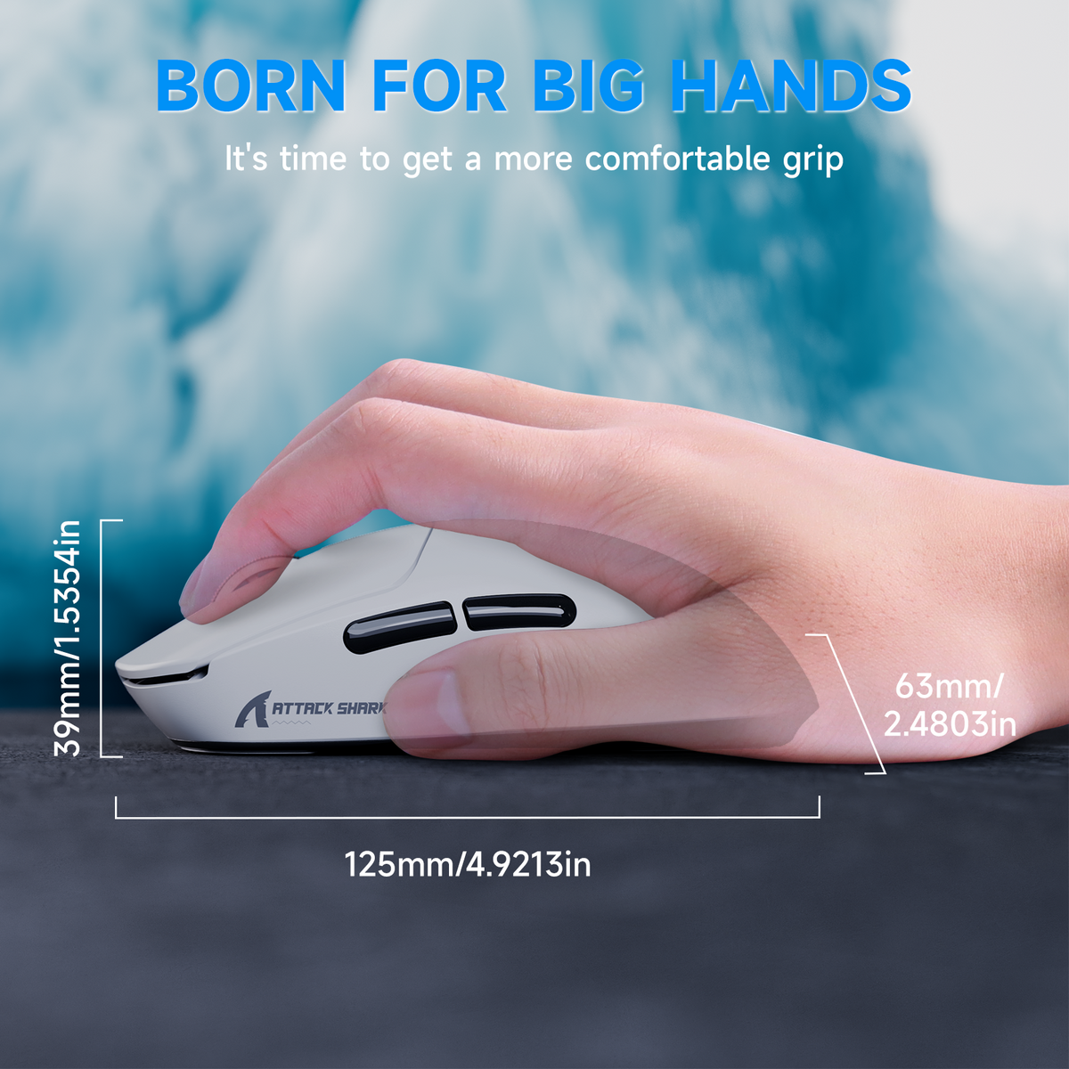 Souris de jeu sans fil tri-mode ATTACK SHARK X8 PLUS avec câble C06 ULTRA