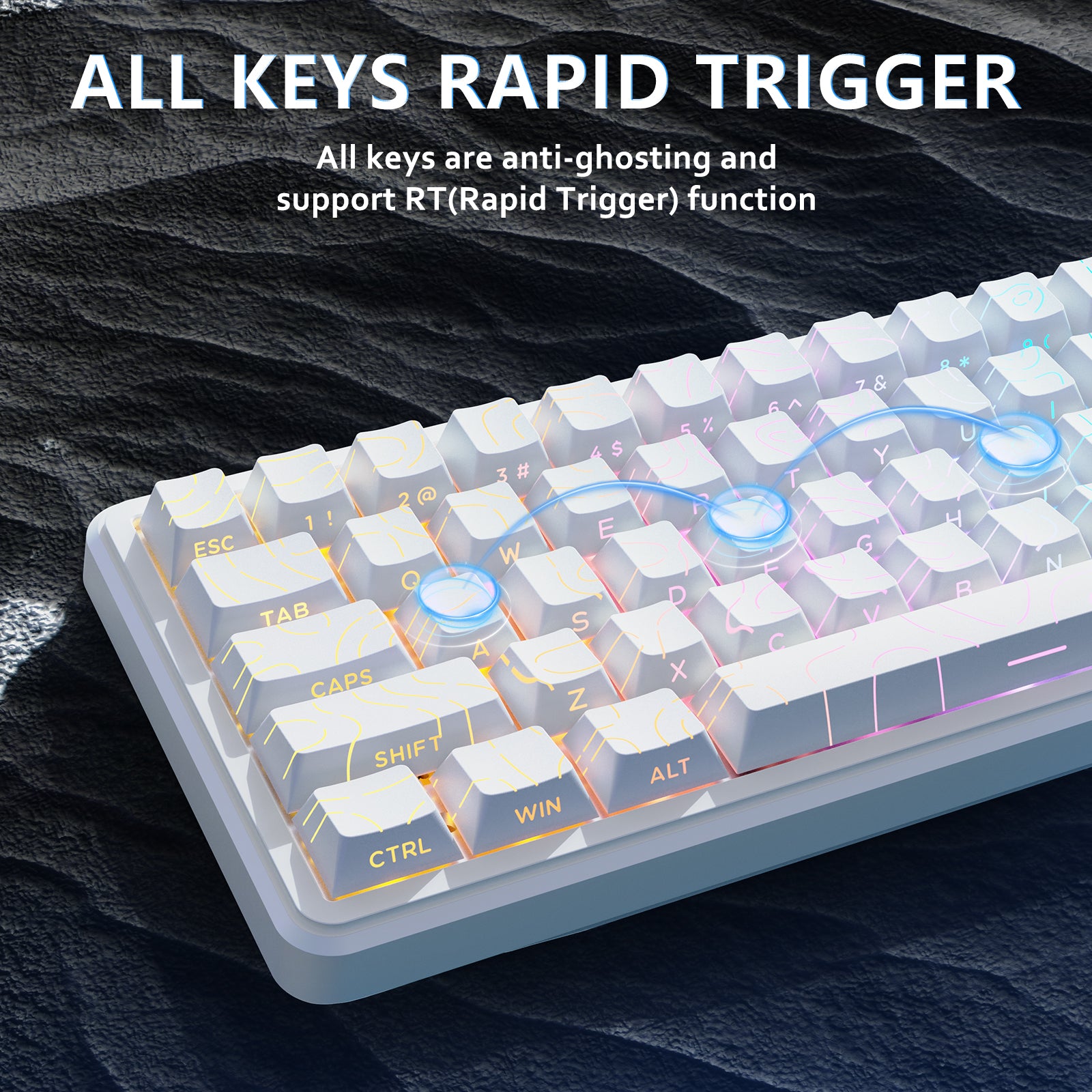 ATTACK SHARK X65 HE Clavier à déclenchement rapide avec switch magnétique