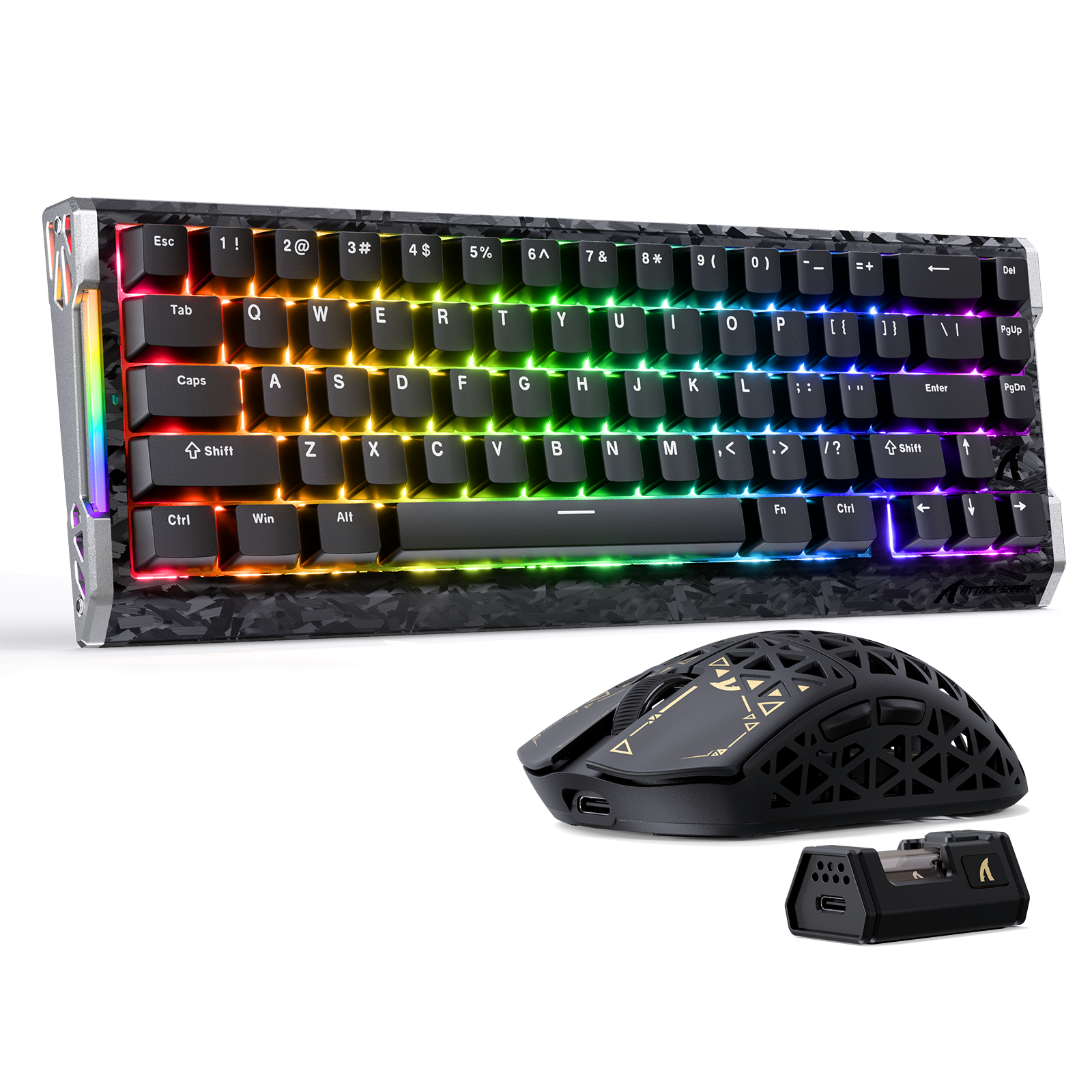 Pack gaming en fibre de carbone ATTACK SHARK R68 HE & R5 ULTRA