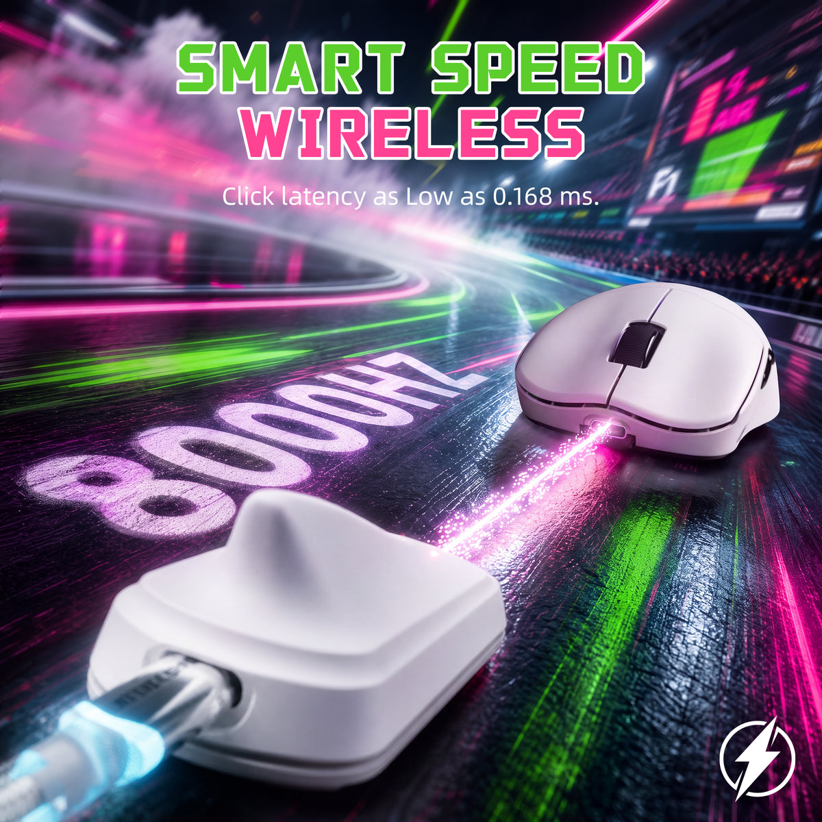 Souris gaming sans fil ATTACK SHARK F1 AIR 39g avec capteur PAW3955MAX et câble C06 Ultra