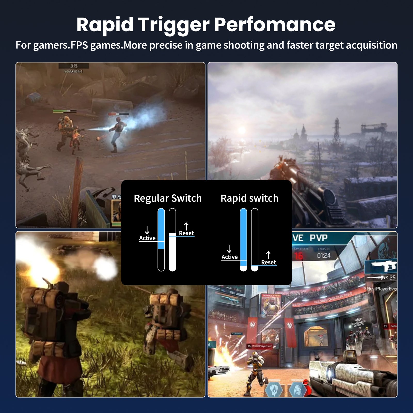 X68 HE keyboard rapid trigger performance in FPS games