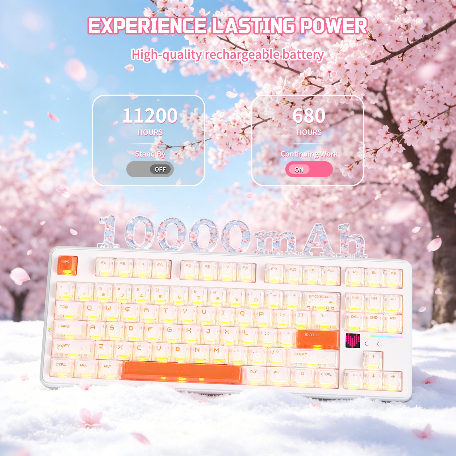 Clavier Mécanique Sans Fil ATTACK SHARK X87 ULTRA avec Récepteur Sans Fil 8K