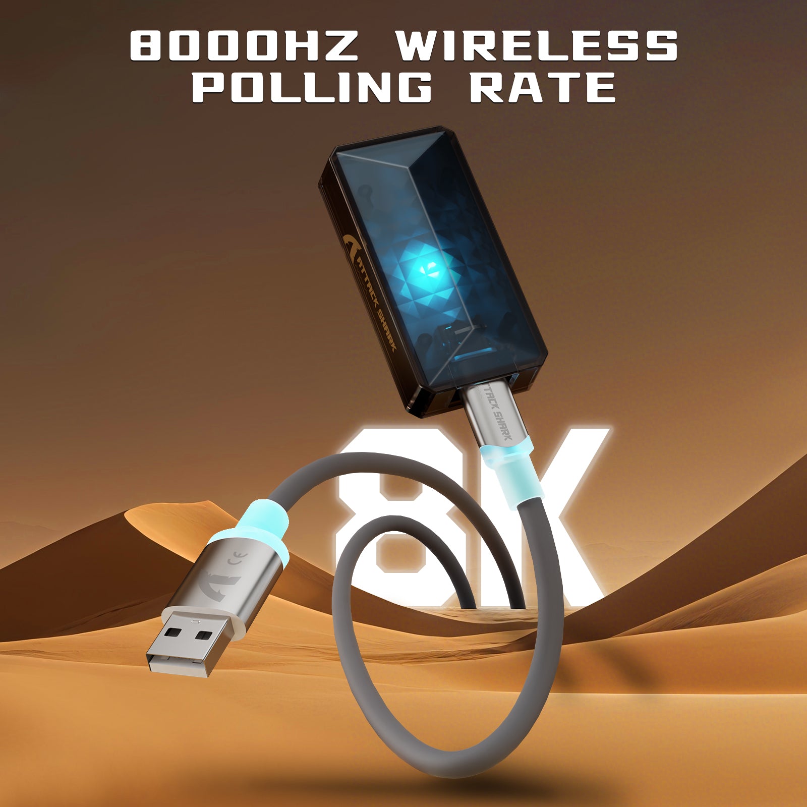 Souris de jeu sans fil ATTACK SHARK V5 8 kHz PAW3950MAX avec câble C06 Ultra