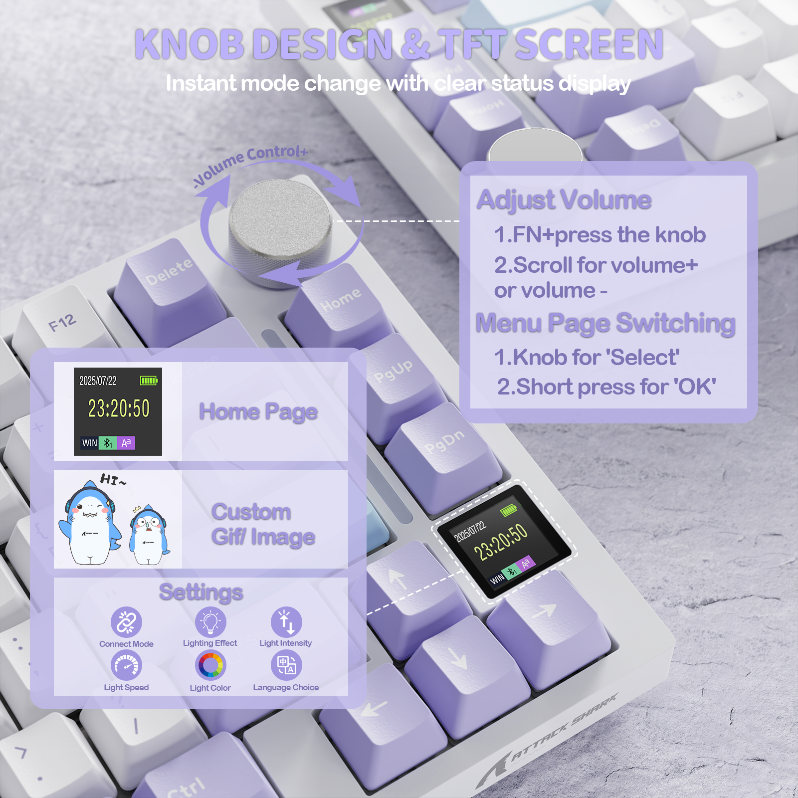 Clavier mécanique à joint tri-mode ATTACK SHARK X820Ultra