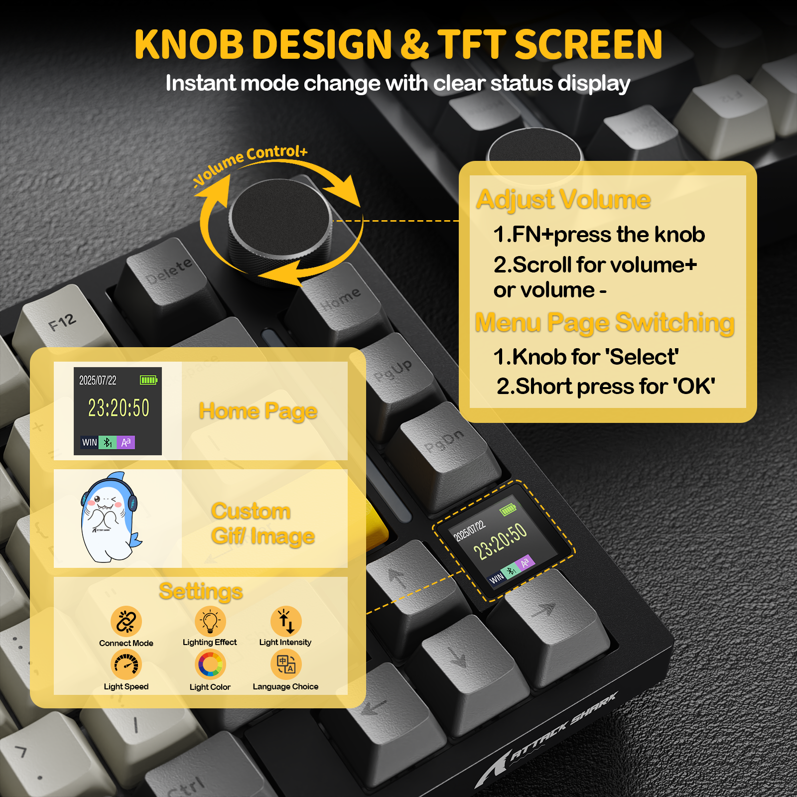 Clavier mécanique à joint tri-mode ATTACK SHARK X820Ultra