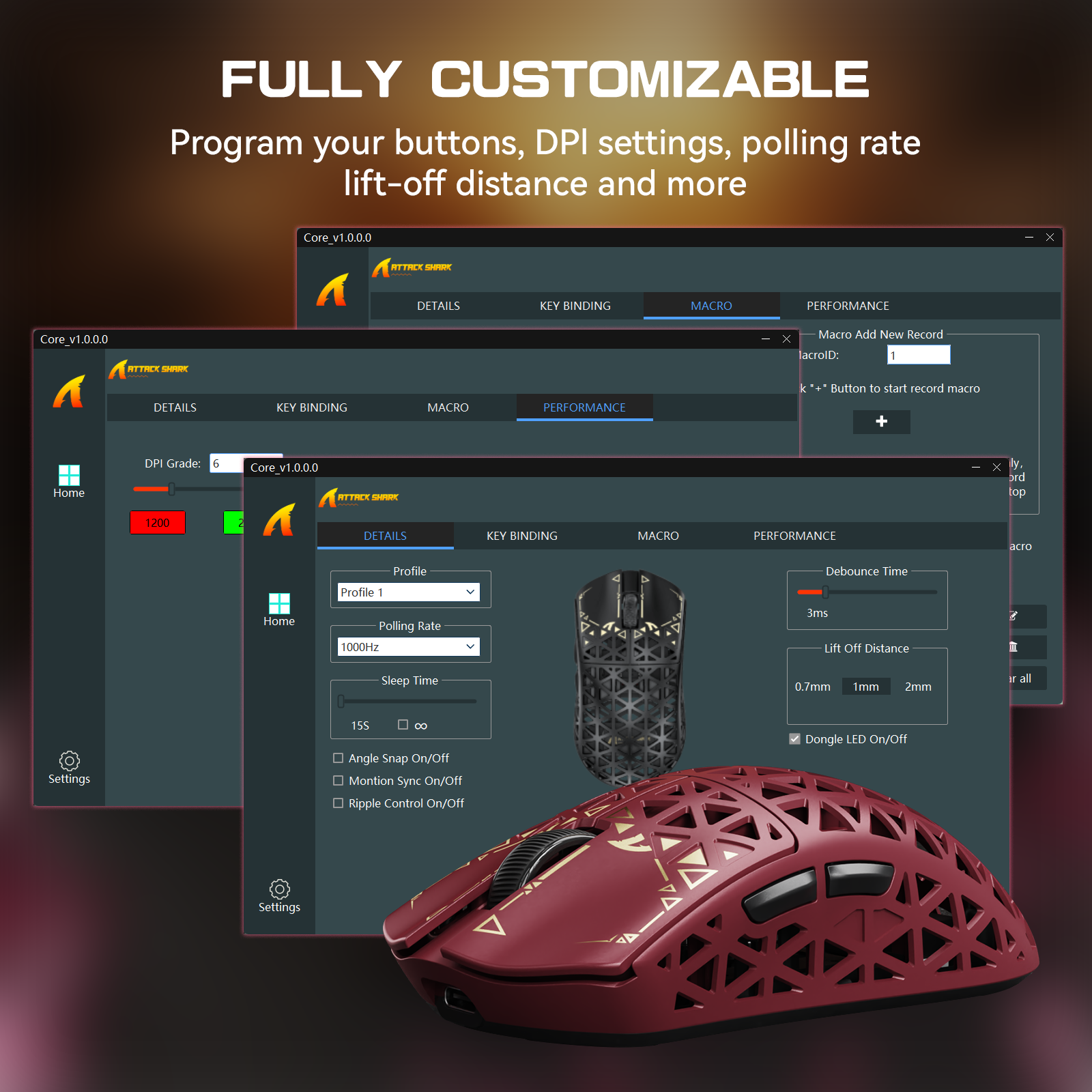 Souris gaming sans fil ATTACK SHARK R5 ULTRA en fibre de carbone 8K PAW3950MAX