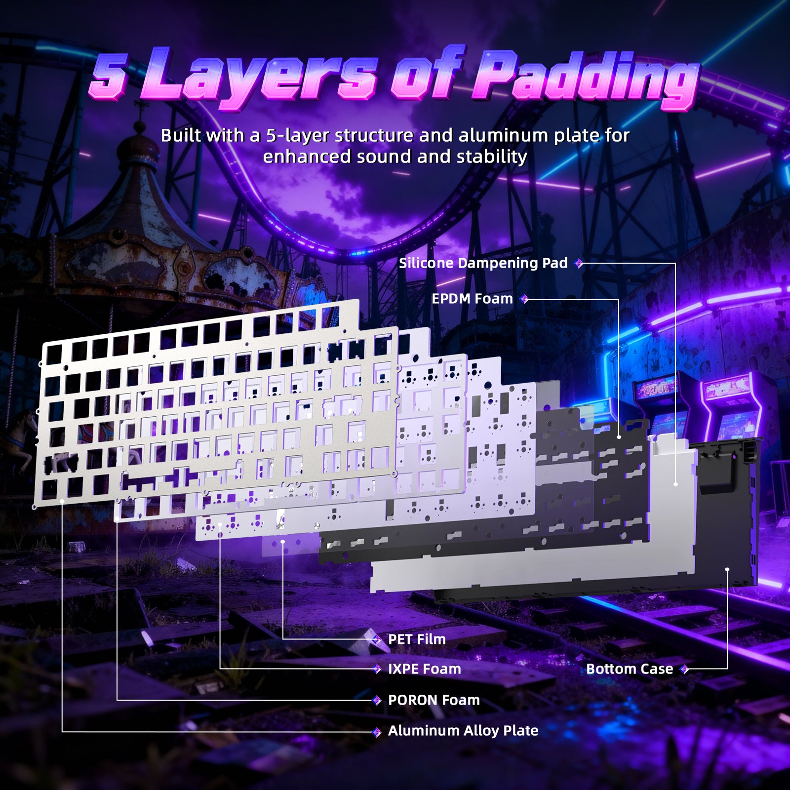 Clavier à déclenchement rapide ATTACK SHARK R85 HE avec câble LED C01ULTRA