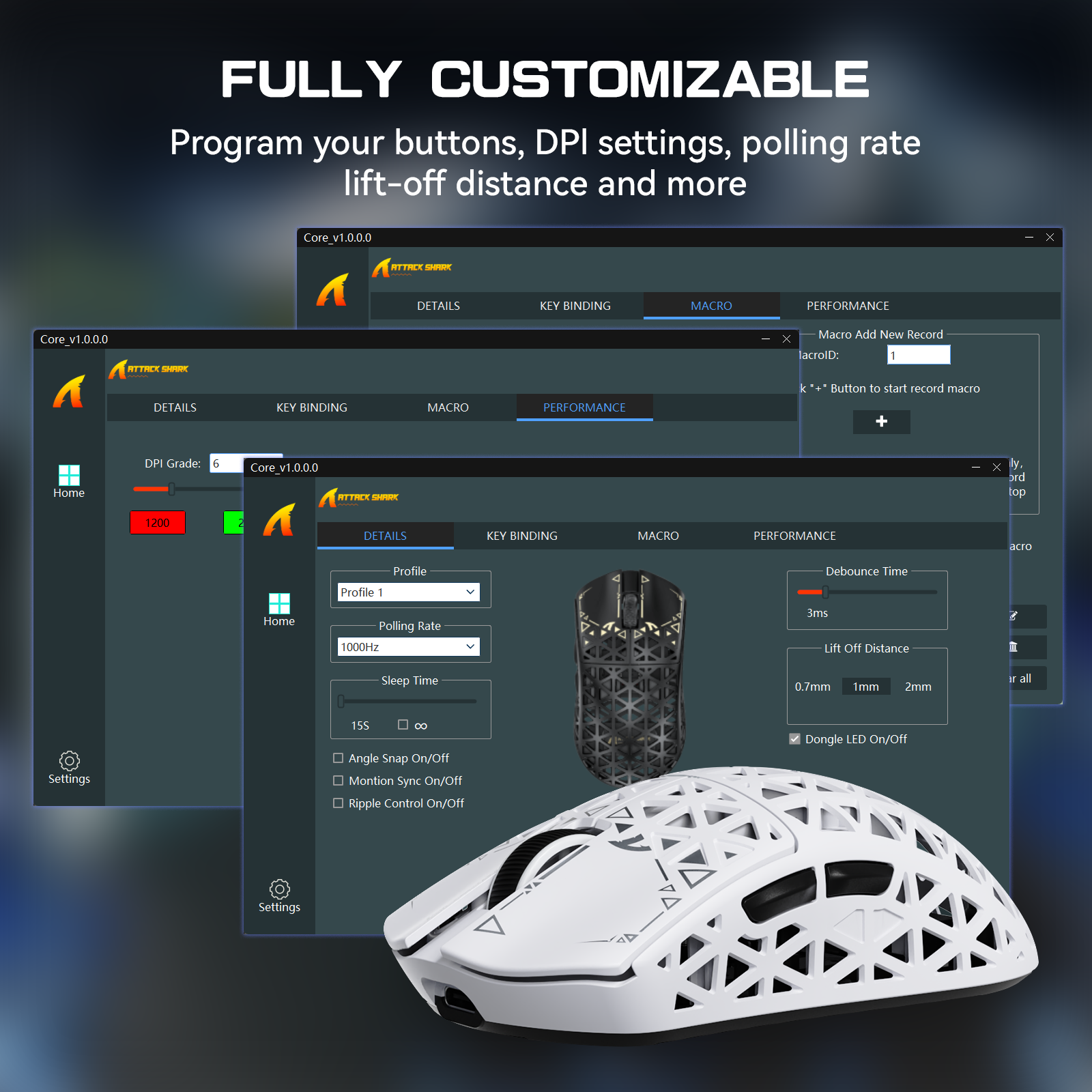 Souris gaming sans fil ATTACK SHARK R5 ULTRA en fibre de carbone 8K PAW3950MAX