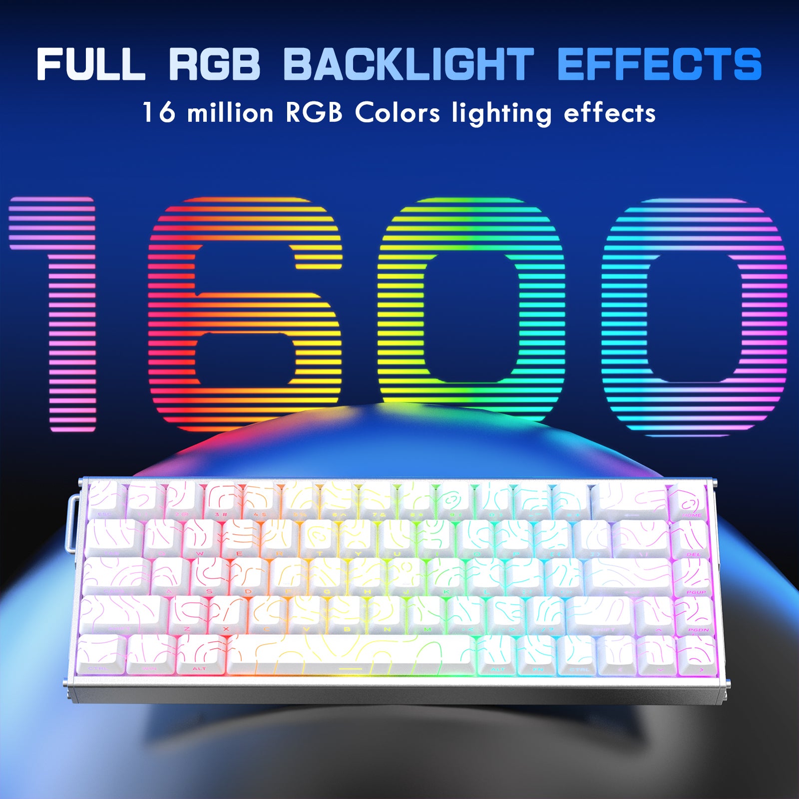 Clavier en aluminium CNC à déclenchement rapide ATTACK SHARK X68MAX HE avec interrupteur magnétique et câble enroulé RGB C01Ultra