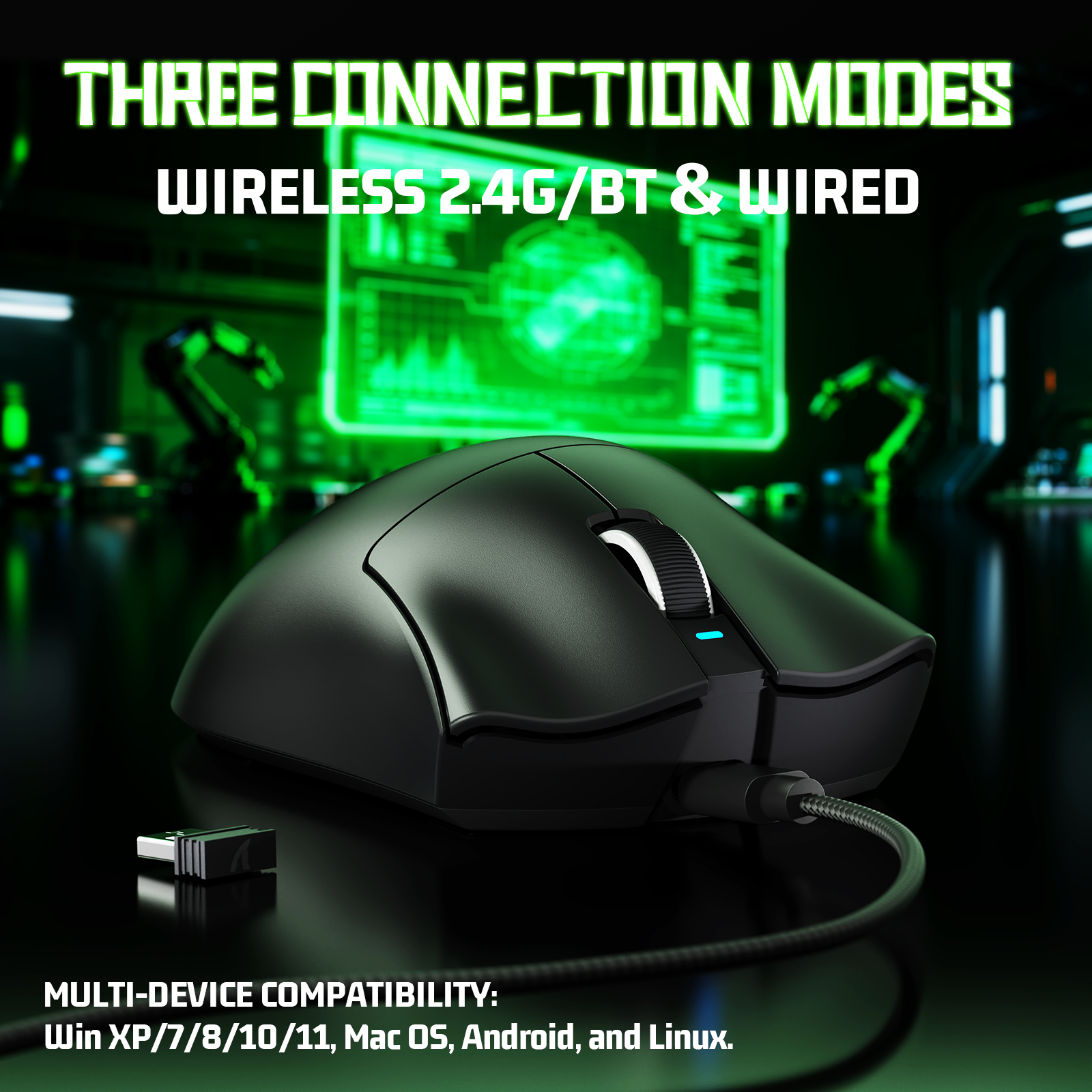 Souris de jeu ultra-légère à trois modes ATTACK SHARK V3