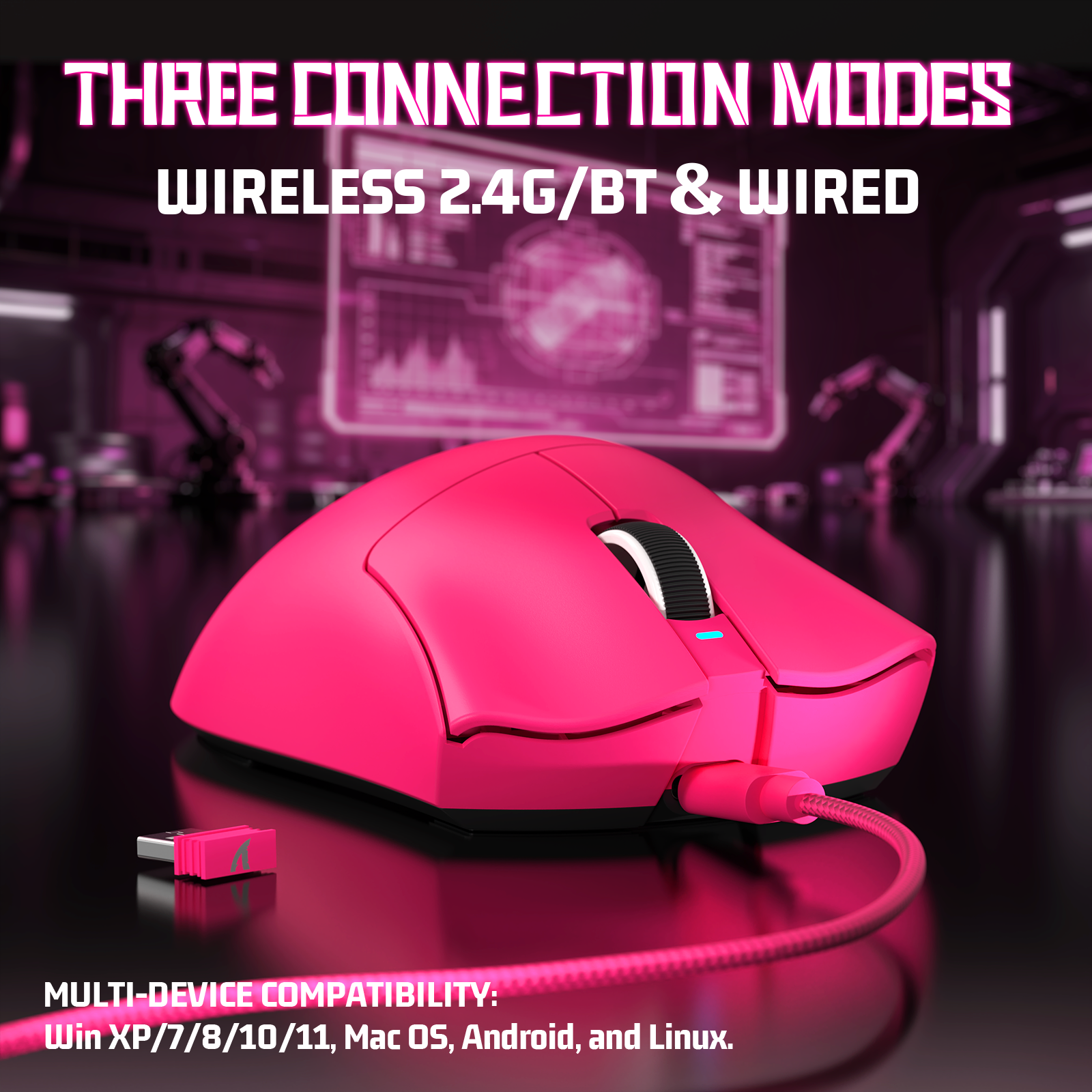 Souris de jeu ultra-légère à trois modes ATTACK SHARK V3