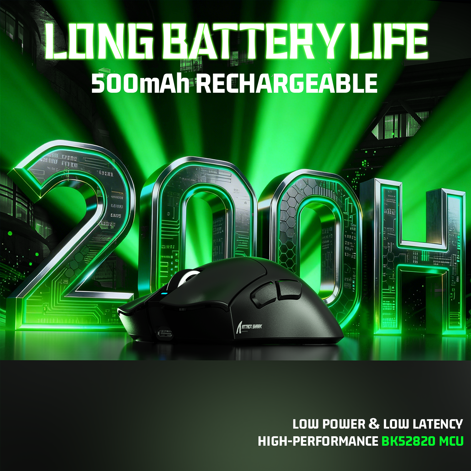 Souris de jeu ultra-légère à trois modes ATTACK SHARK V3