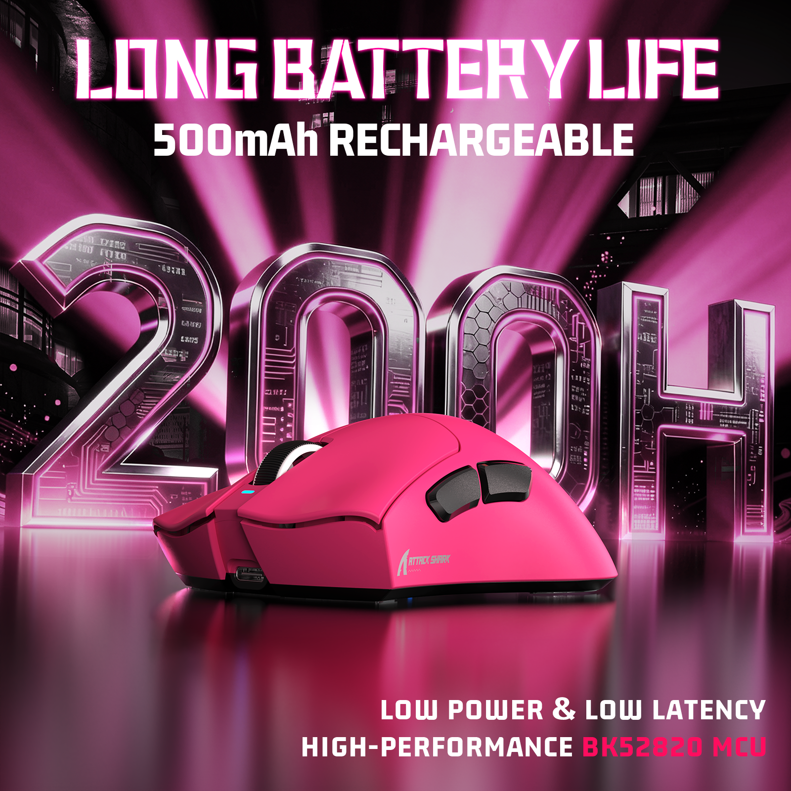 Souris de jeu ultra-légère à trois modes ATTACK SHARK V3