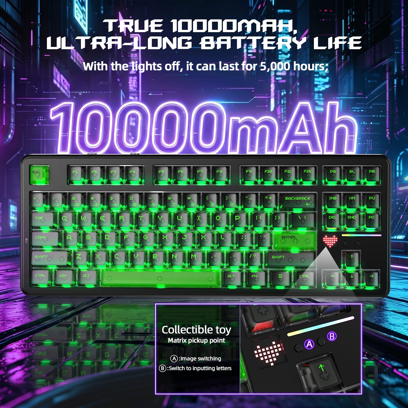 Clavier Gaming Sans Fil ATTACK SHARK X87 ULTRA avec Récepteur 8KHz et Câble RGB en Spirale