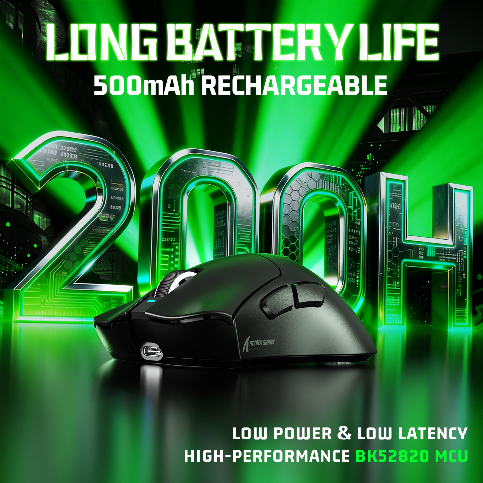 Souris de jeu ultra-légère à trois modes ATTACK SHARK V3