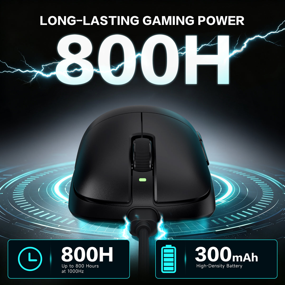 Souris gaming sans fil ergonomique ATTACK SHARK V2 AIR PAW3955MAX